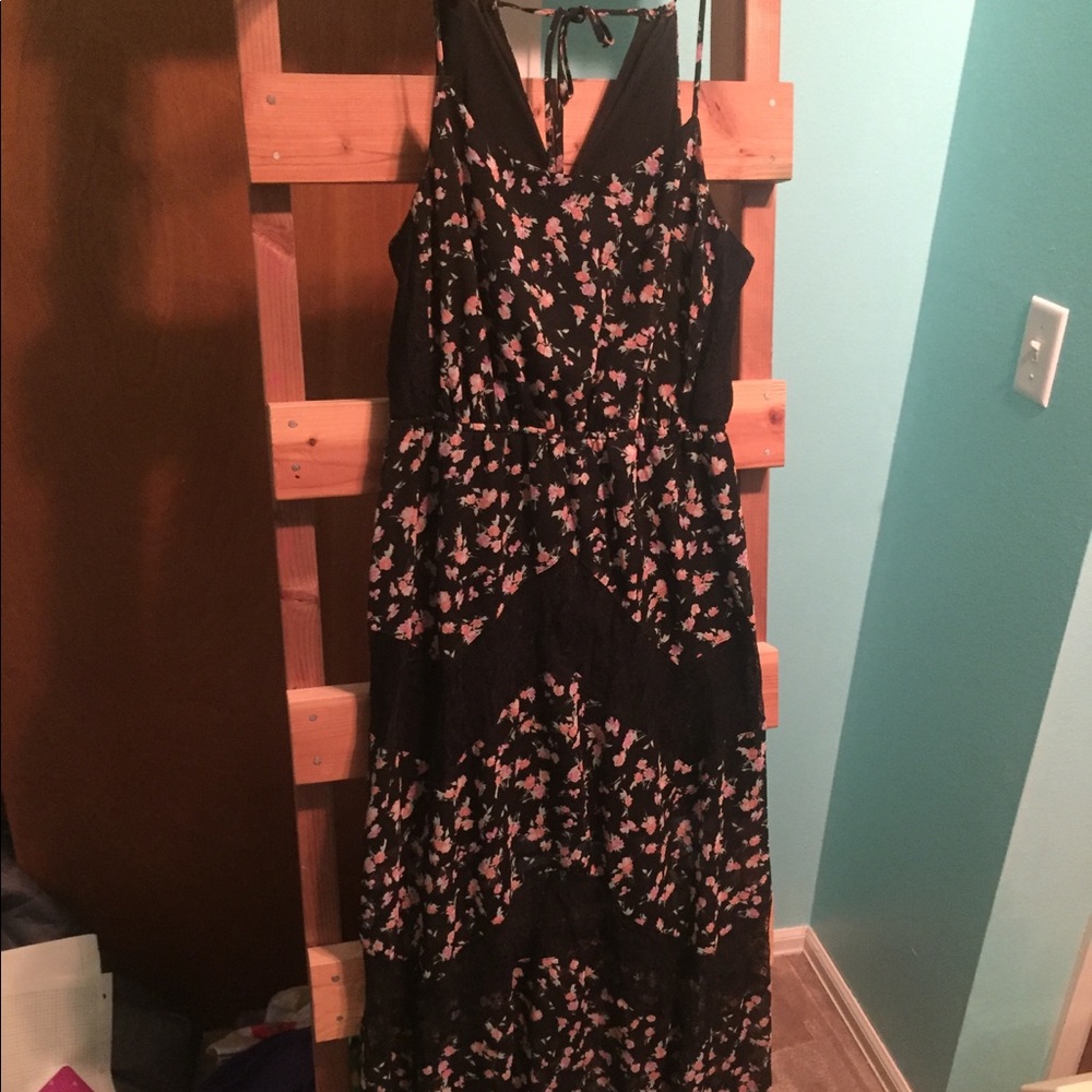 Floral sheer maxi dress